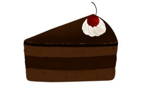 chocolate cake with cherries
