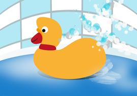 vector sketch chart bath duck