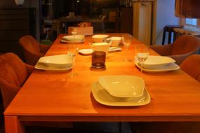 homemade set table