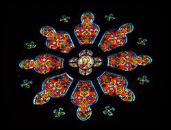 Stained Glass Rosette Church