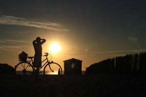 Sunset Woman Silhouette