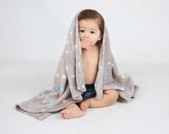 Cute Baby with Blanket