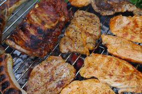 barbecued juicy roasted meat
