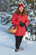 Winter Forest Woman With