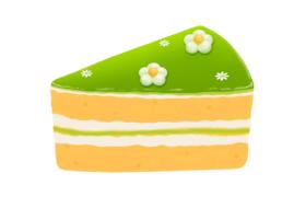 green delicious cake