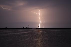 storm lightning on the horizon