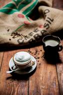 hot sweet coffee in a mug