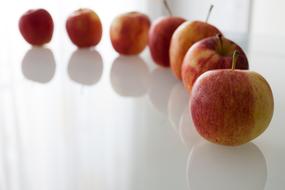 red apples on the table