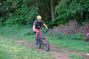 Mountain Bike sport at forest