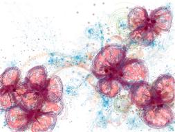 flower background ornament color