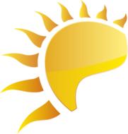 Yellow sun summer art
