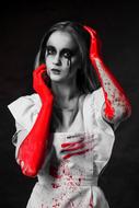 bloody Girl Costume Cosplay