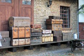 Burg Train Station Old Suitcase