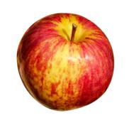 Juicy apple on a white background