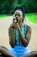 beautiful girl with a drink