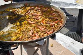 Shrimp and vegetable platter