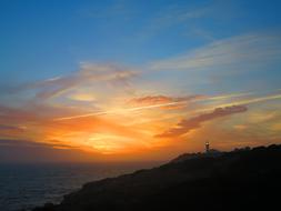 Sunset Lighthouse Coast