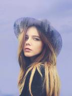 Double Exposure Lady