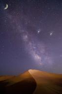 starry sky in the desert