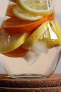 citrus fruit in a glass