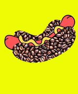 hotdog coffee food nutrition