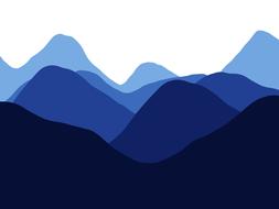 mountains blue white landscape