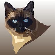 Brown painted cat