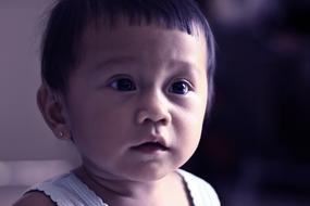 Portrait of Child suprised face