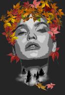 the girl's fall is beautiful.