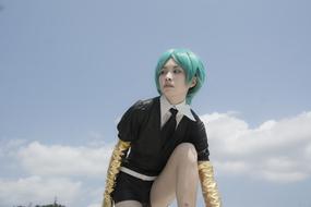 the cosplay girl is beautiful