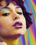 makeup girl background color