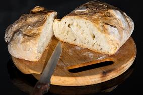 delicious homemade bread on the board