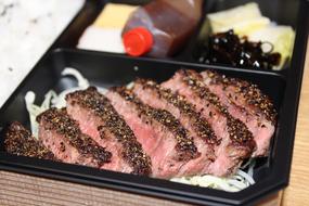 Meat steak on a plate