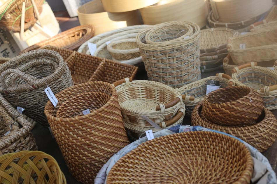 beautiful baskets at the market