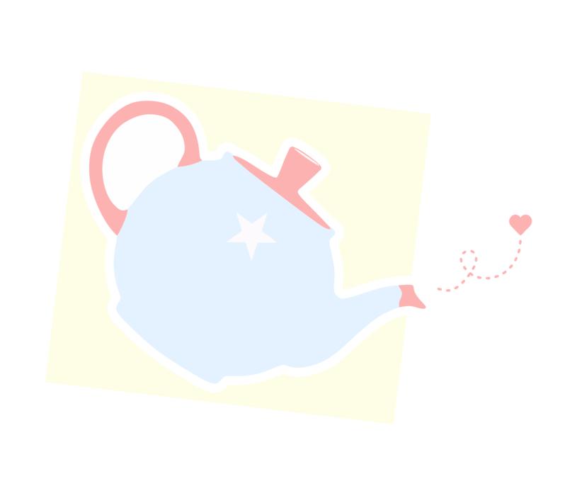 funny drawing of a teapot on the wall