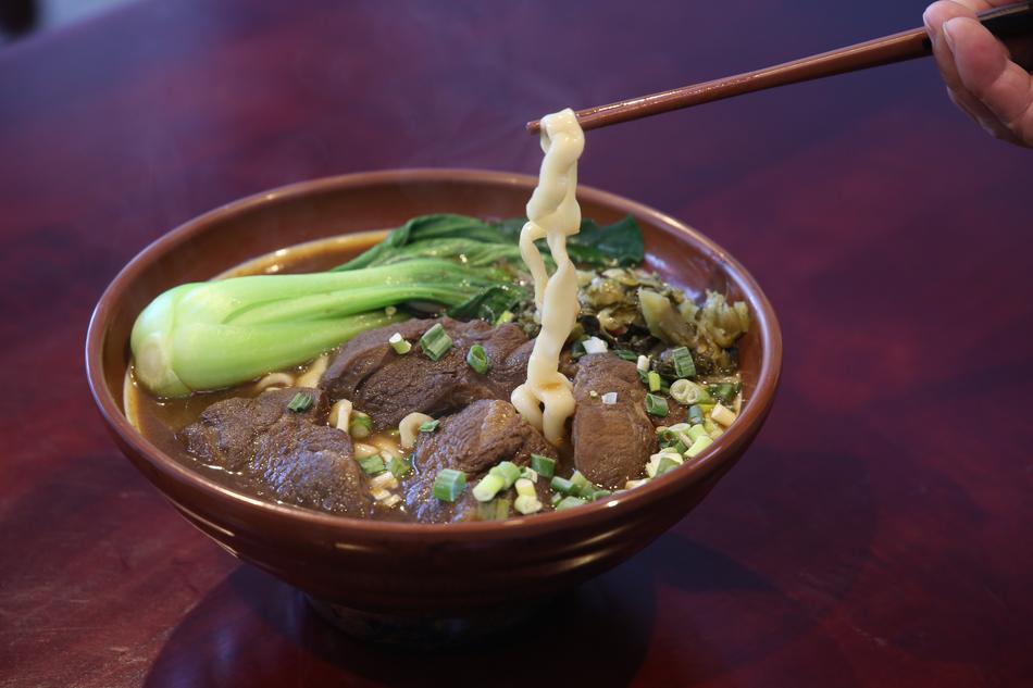 soup with meat and noodles