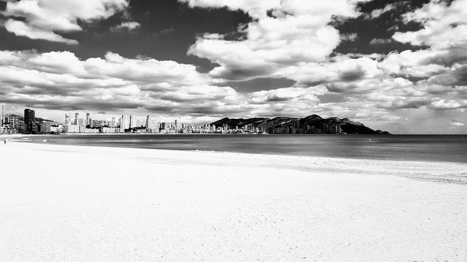 Monochrome Landscape Sea Body Of