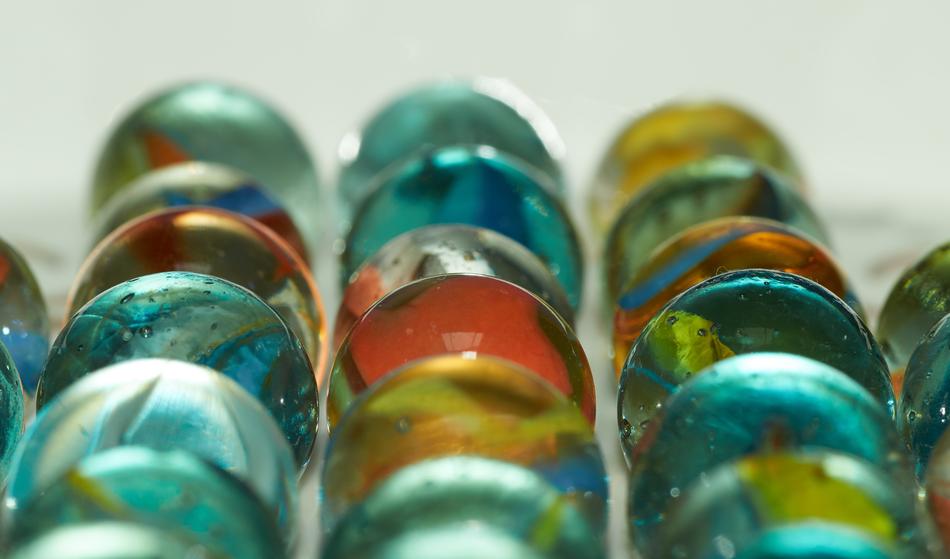 Bright Colorful marbles
