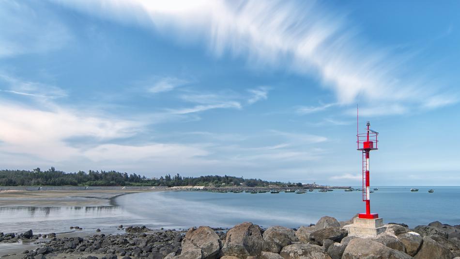 Lighthouse Beach Blue Sky