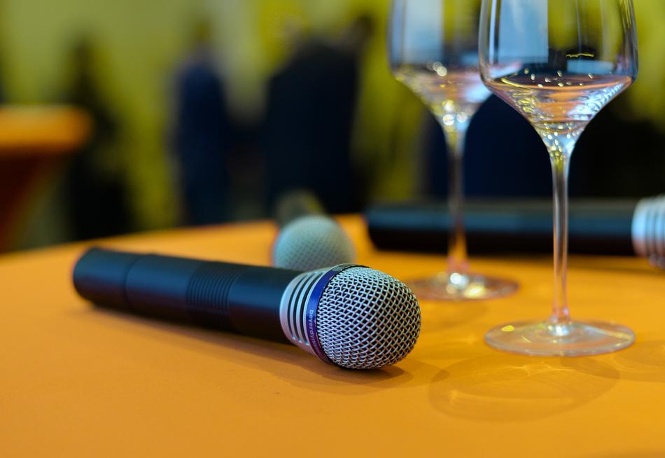 Microphone on table