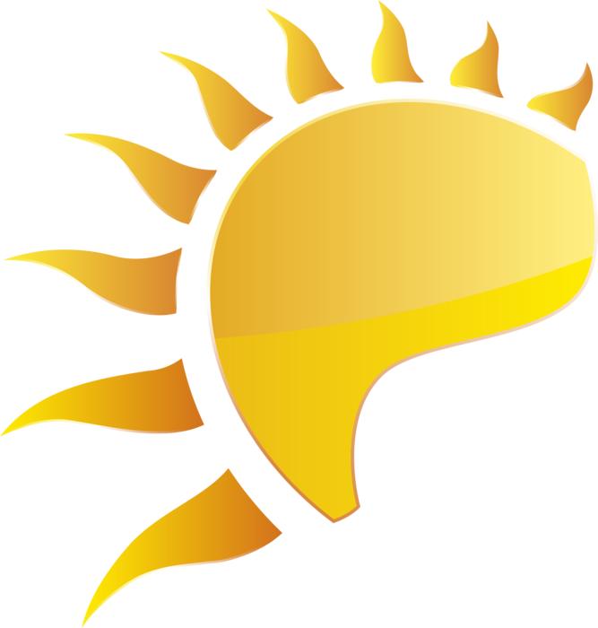 Yellow sun summer art