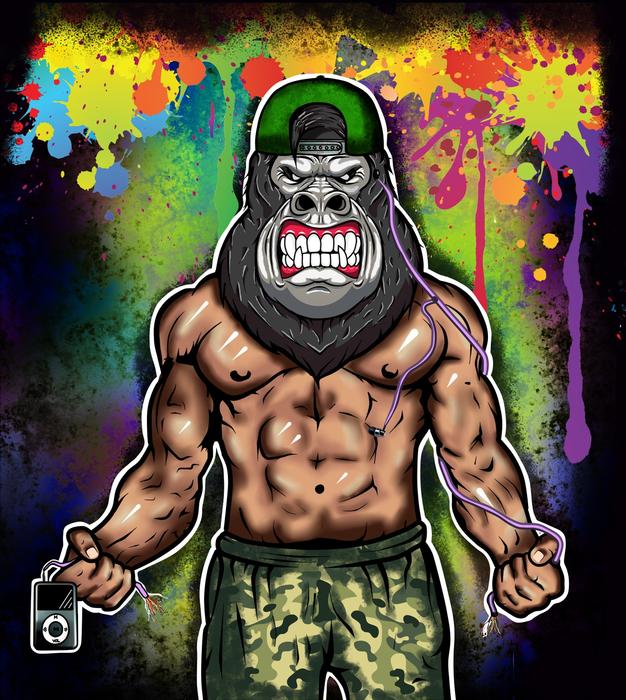 art gorilla graffiti animal camo