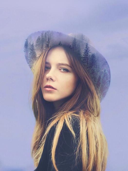 Double Exposure Lady