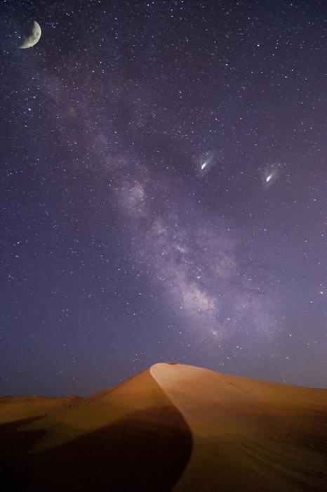 starry sky in the desert