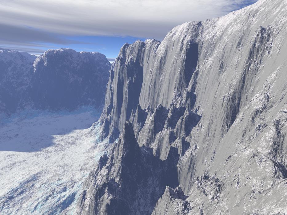 Rock Wall Snow Nature