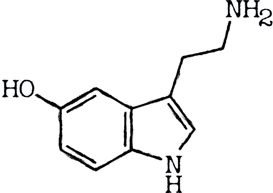 clipart of seratonin molecule medical