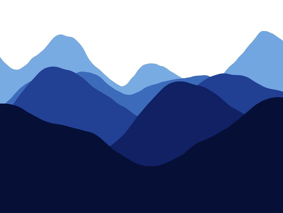 mountains blue white landscape