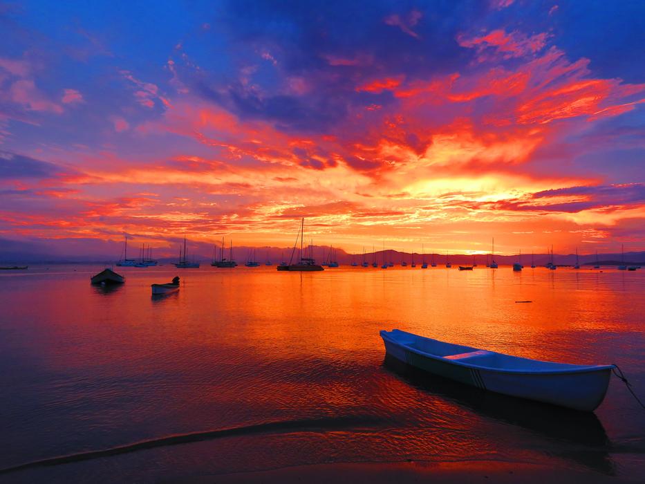 Sunset Body Of Water Dawn