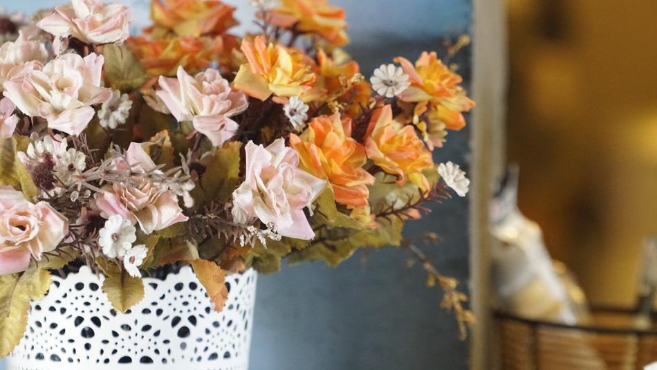 fall trees in a vase on the table