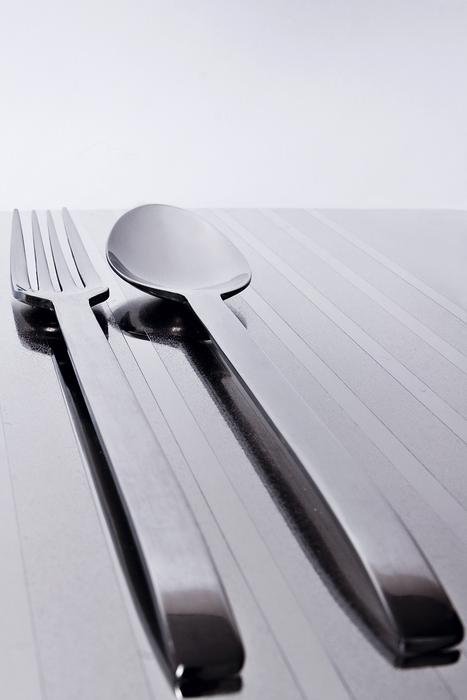 metalware on a white table